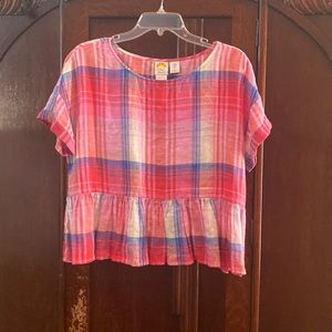 100% linen Madris top